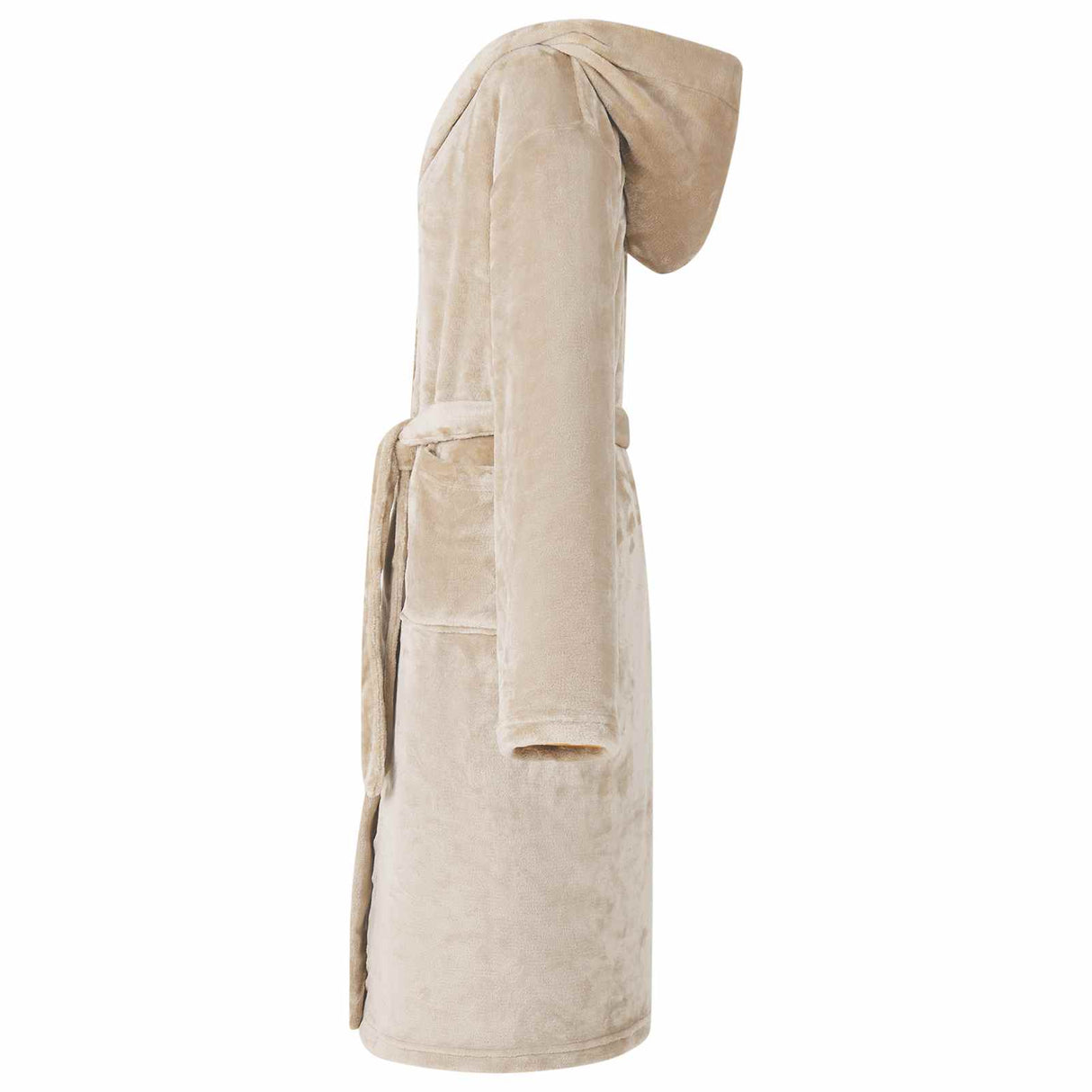 Vidaxl badjas hoodie beige l flanel