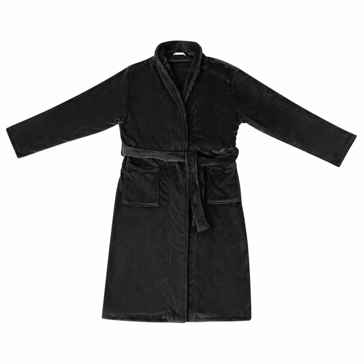 Vidaxl badjas zonder kap zwart xxxl flanel