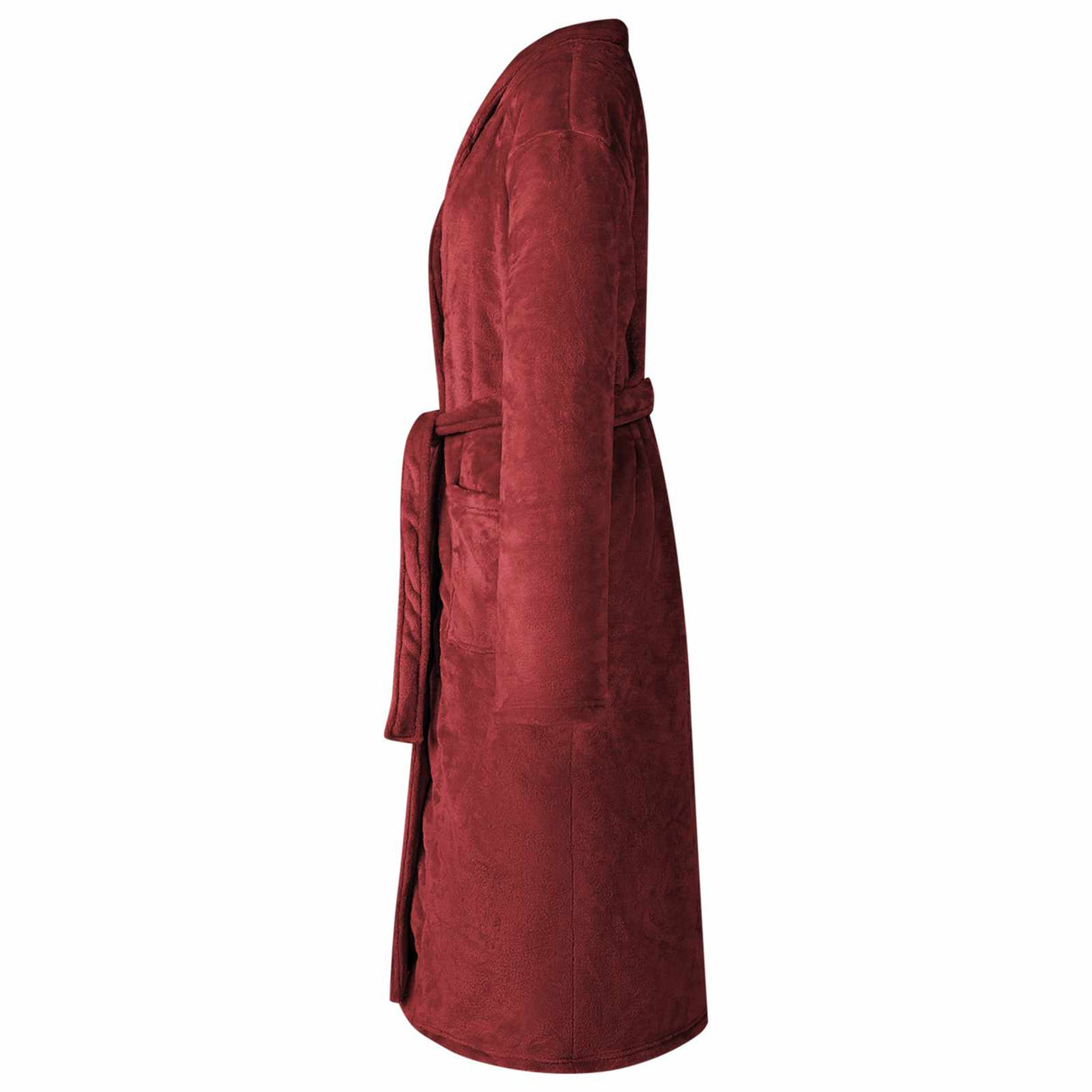 Vidaxl badjas zonder kap bordeaux rood xxl flanel