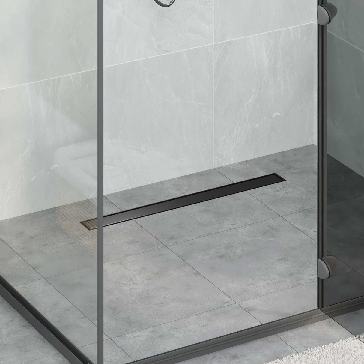 Vidaxl 2 in 1 doucheafvoer zwart 70 cm roestvrij staal 304