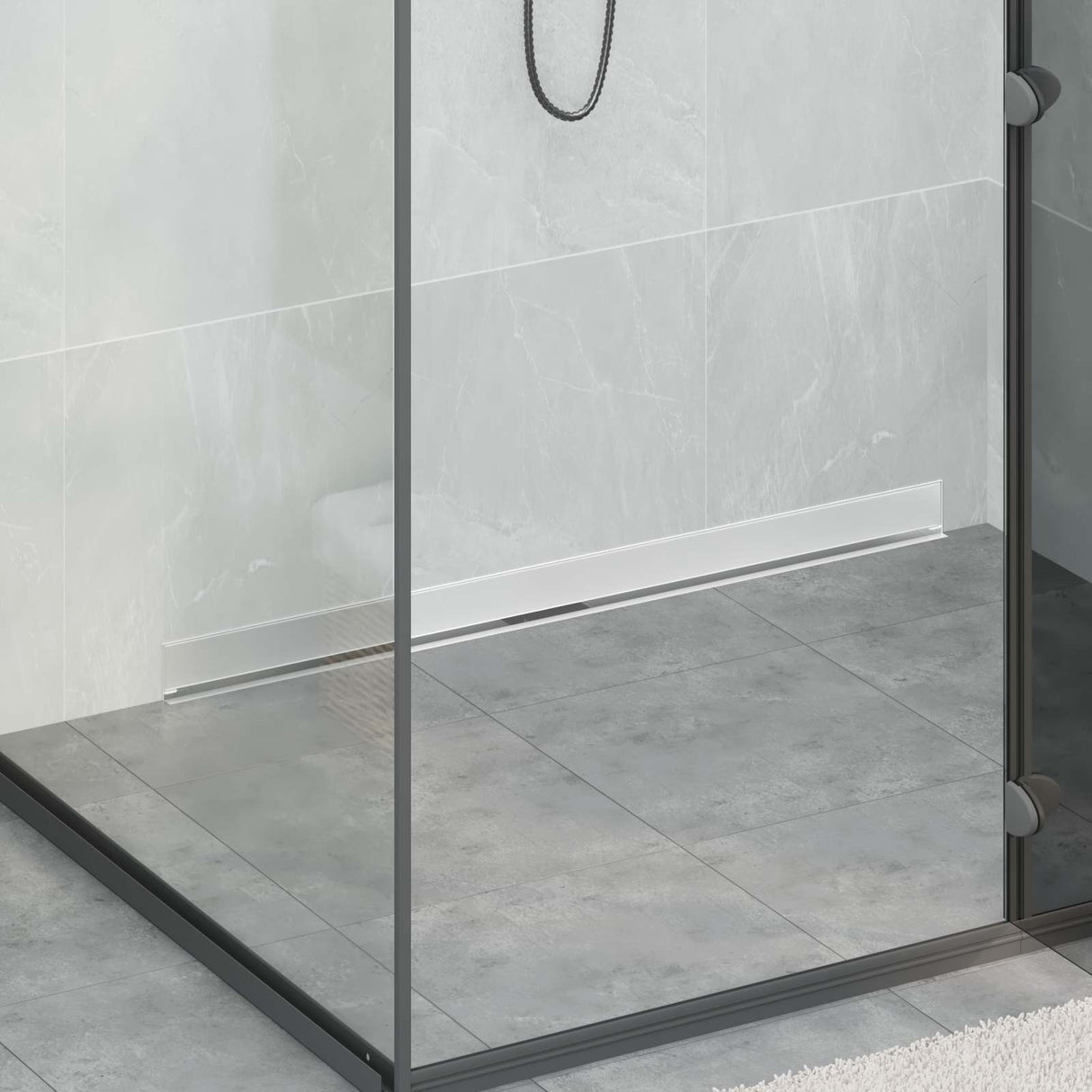 Vidaxl wandgemonteerde douche afvoer zilver 100 cm roestvrij staal 304