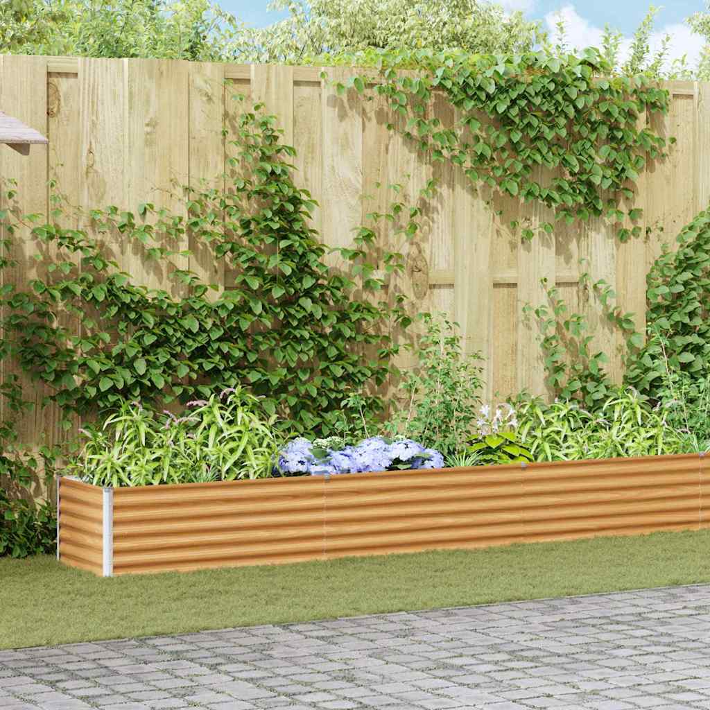 Vidaxl verhoogde plantenbak 1164 x 50 x 36 cm gegalvaniseerd staal