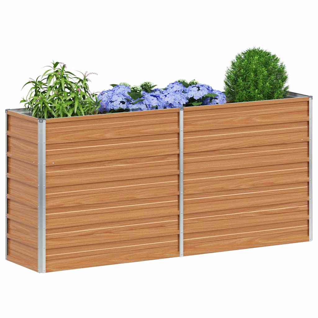 Vidaxl verhoogde plantenbak licht bruin 160 x 40 x 77 cm
