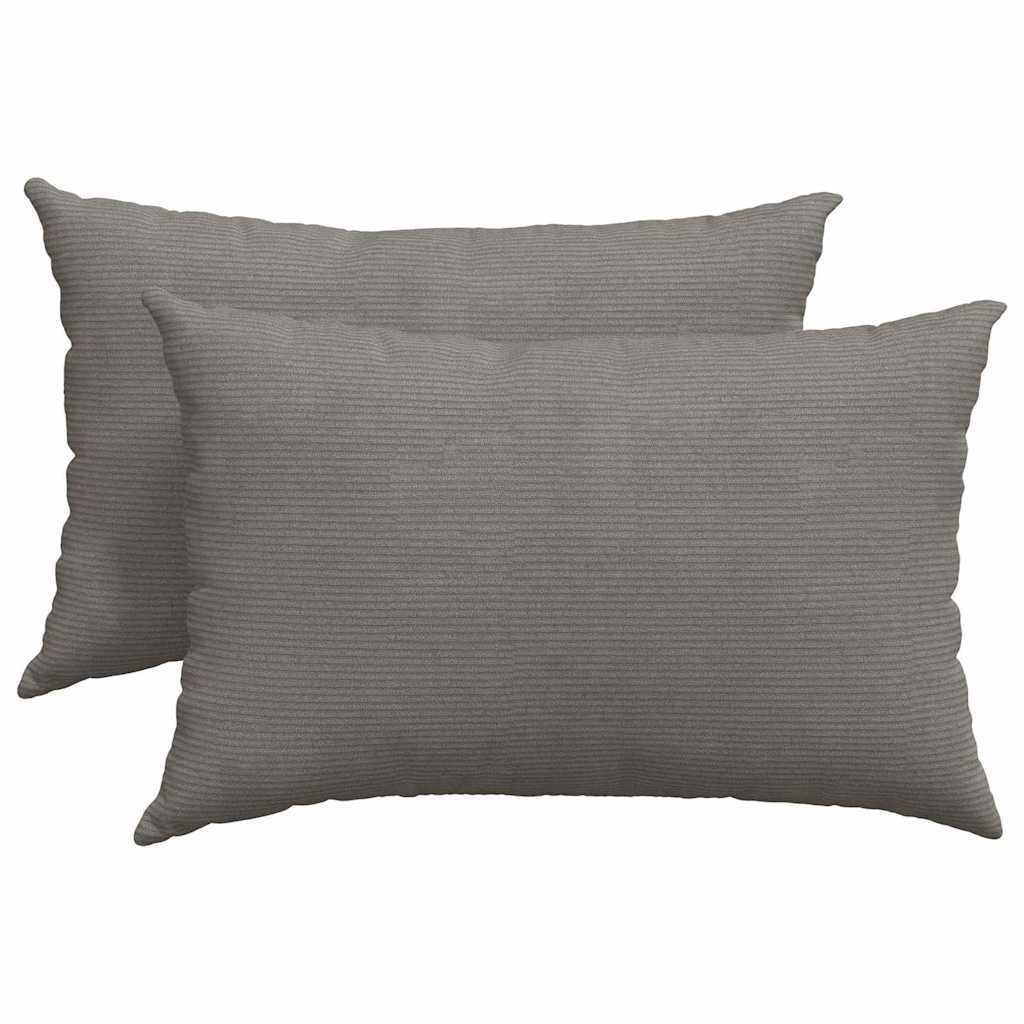 Vidaxl sofa kussens 2 stuks lichtgrijs 60 x 40 cm cordstof
