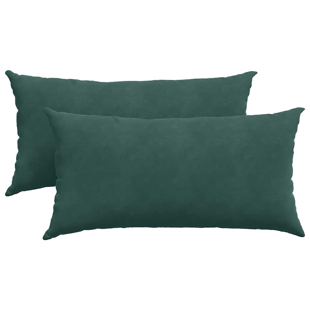 Vidaxl sofa kussens 2 stuks donkergroen 80 x 40 cm cordstof