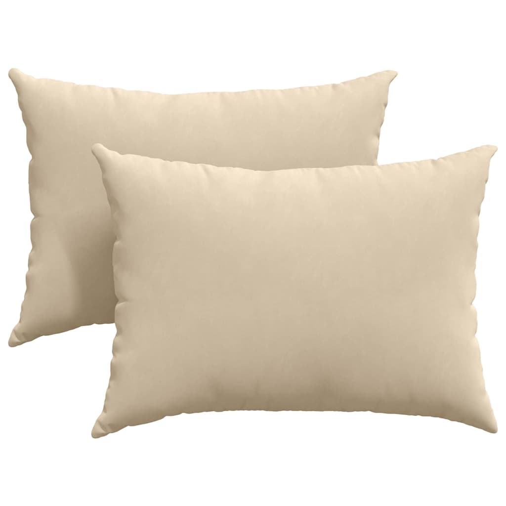 Vidaxl sofa kussens 2 stuks crème 70 x 50 cm stof
