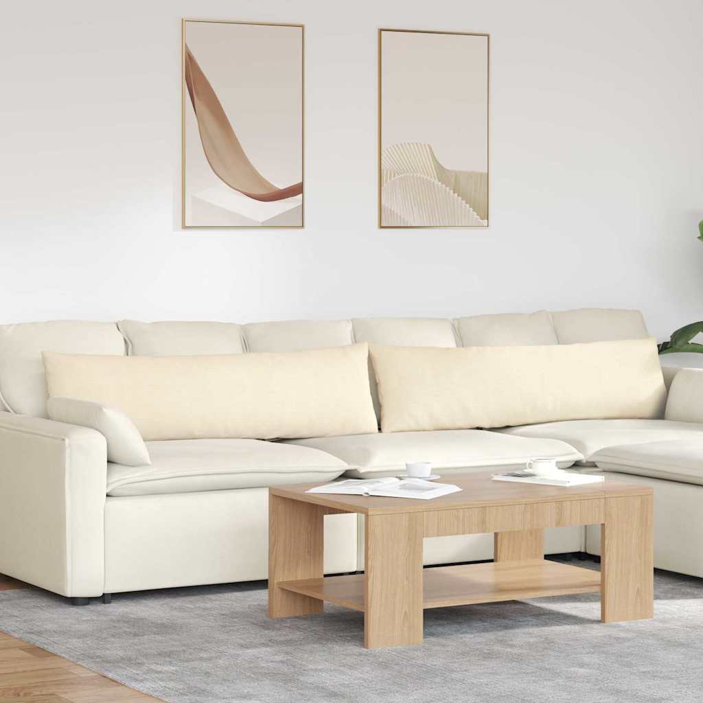 Vidaxl sofa kussens 2 stuks crème 145 x 40 cm cordstof