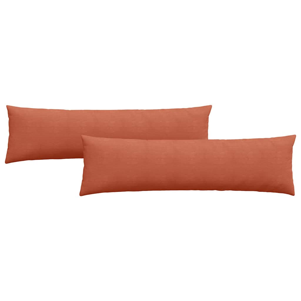 Vidaxl sofa kussens 2 stuks rood-oranje 145 x 40 cm cordstof