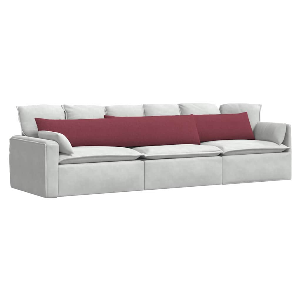 Vidaxl sofa kussens 2 pcs wijnrood 200 x 40 cm stof