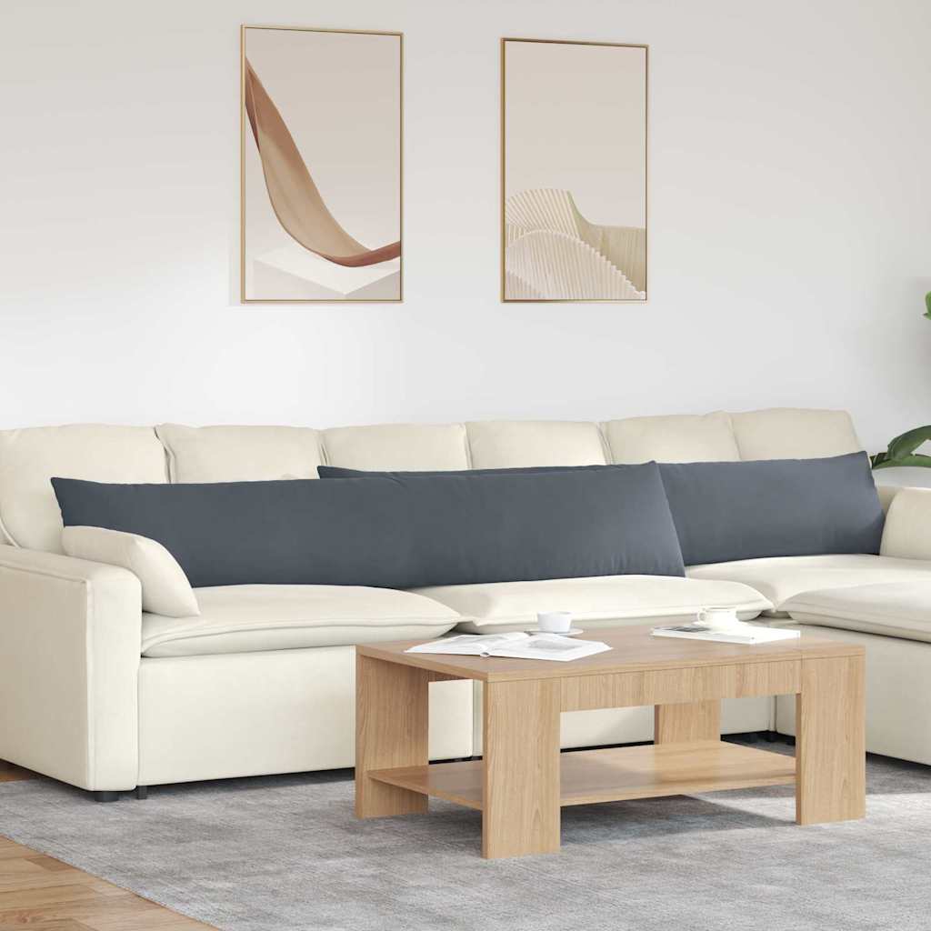 Vidaxl sofa kussens 2 stuks donkergrijs 200 x 40 cm cordstof