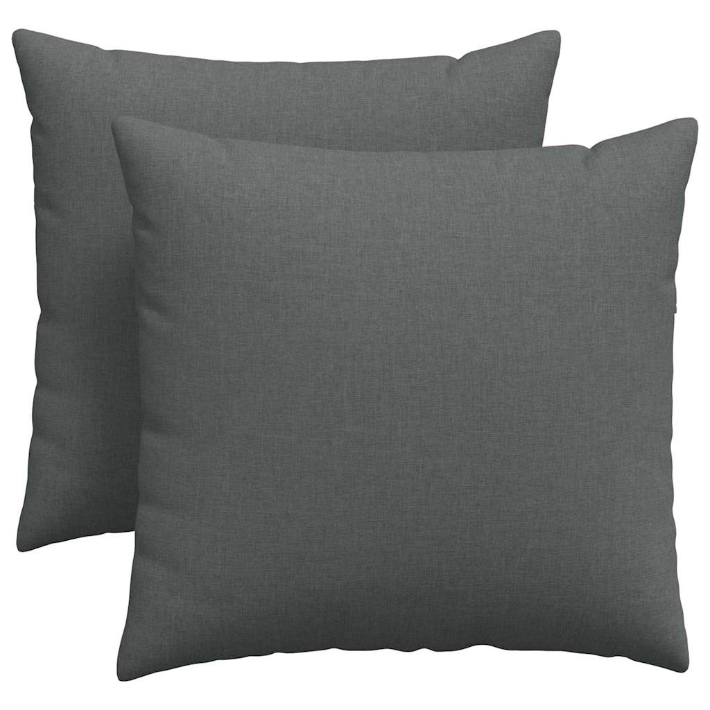 Vidaxl sofa kussens 2 pcs donkergrijs 45 x 45 cm stof