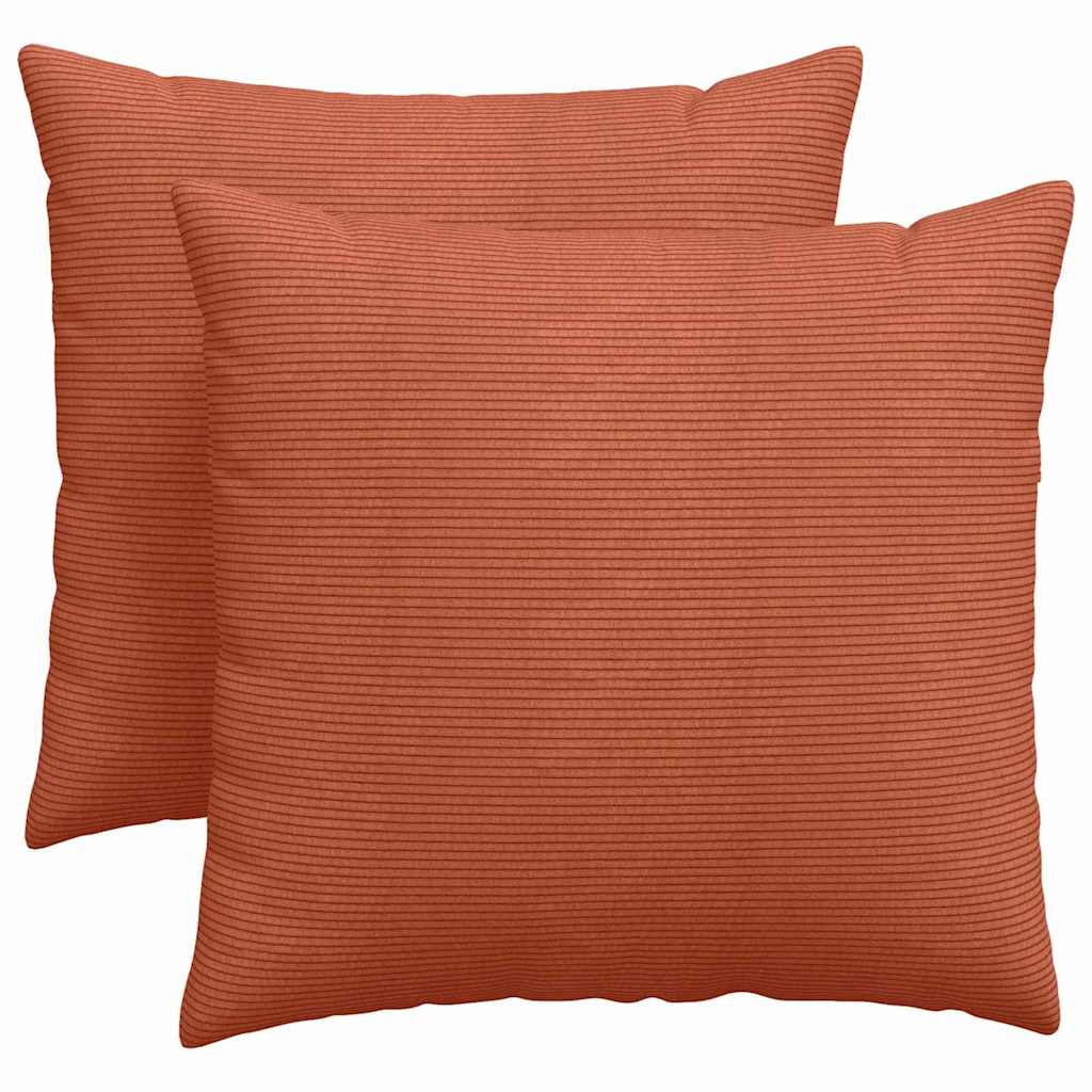 Vidaxl sofa kussens 2 stuks rood-oranje 45 x 45 cm cordstof