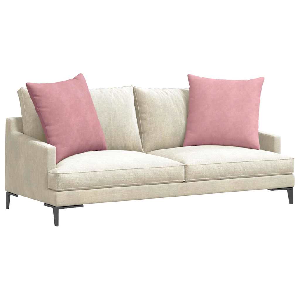 Vidaxl sofa kussens 2 stuks roze 60 x 60 cm cordstof