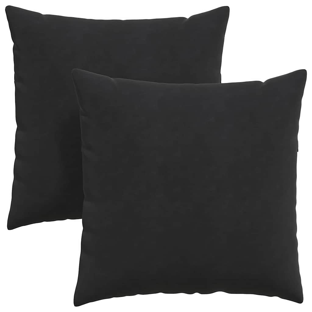 Vidaxl sofa kussens 2 stuks zwart 80 x 80 cm cordstof