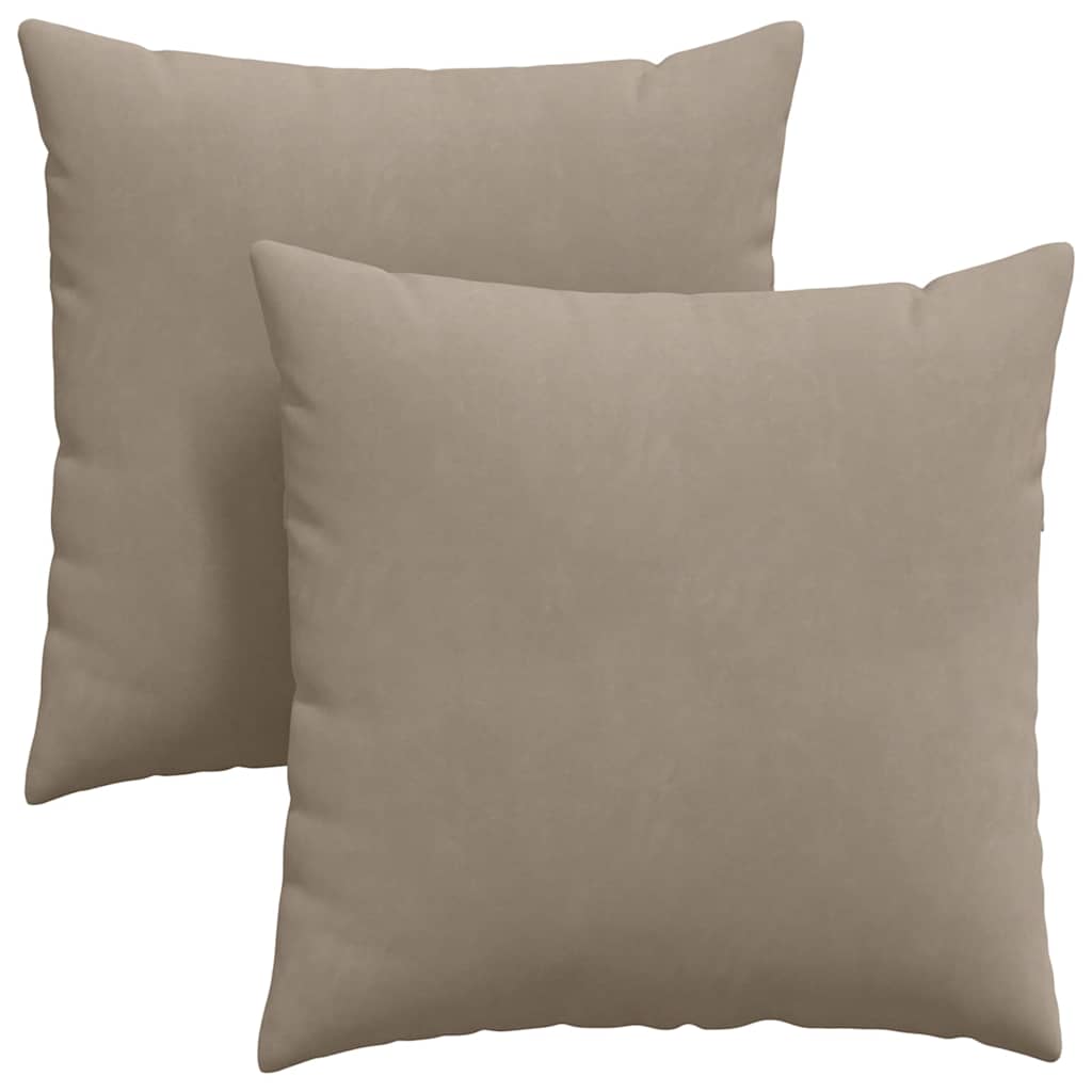 Vidaxl sofa kussens 2 stuks taupe 80 x 80 cm stof