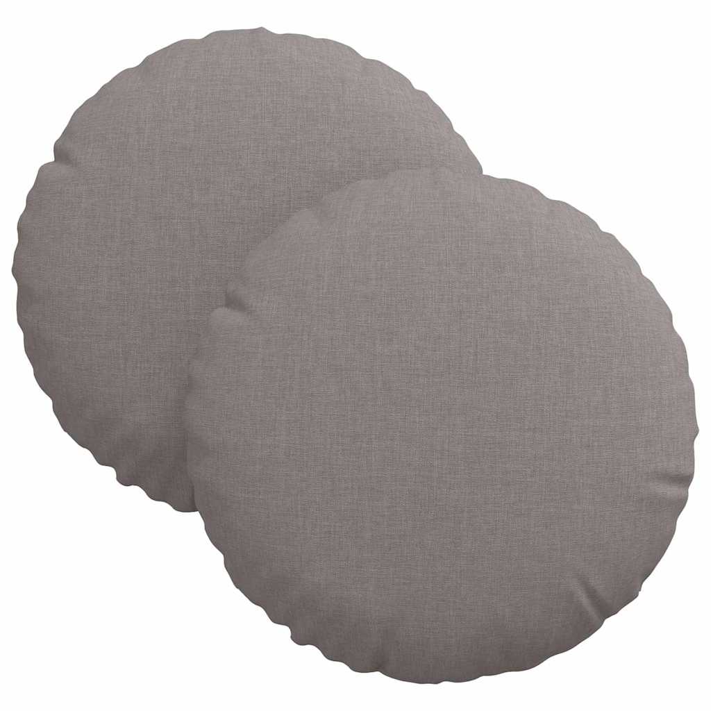 Vidaxl zitkussens 2 pcs taupe ø30 x 13 cm stof