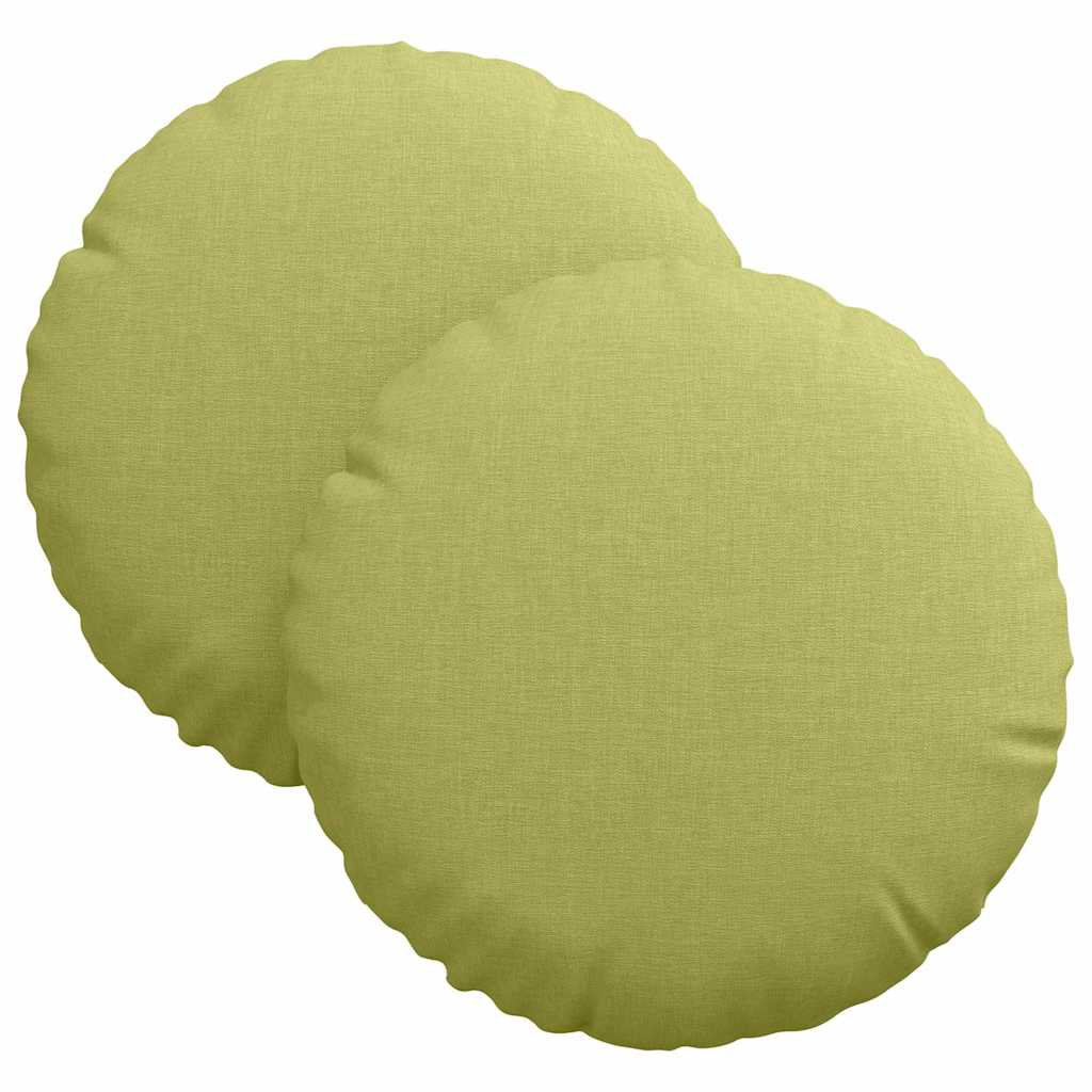 Vidaxl zitkussens 2 pcs lichtgroen ø30 x 13 cm stof