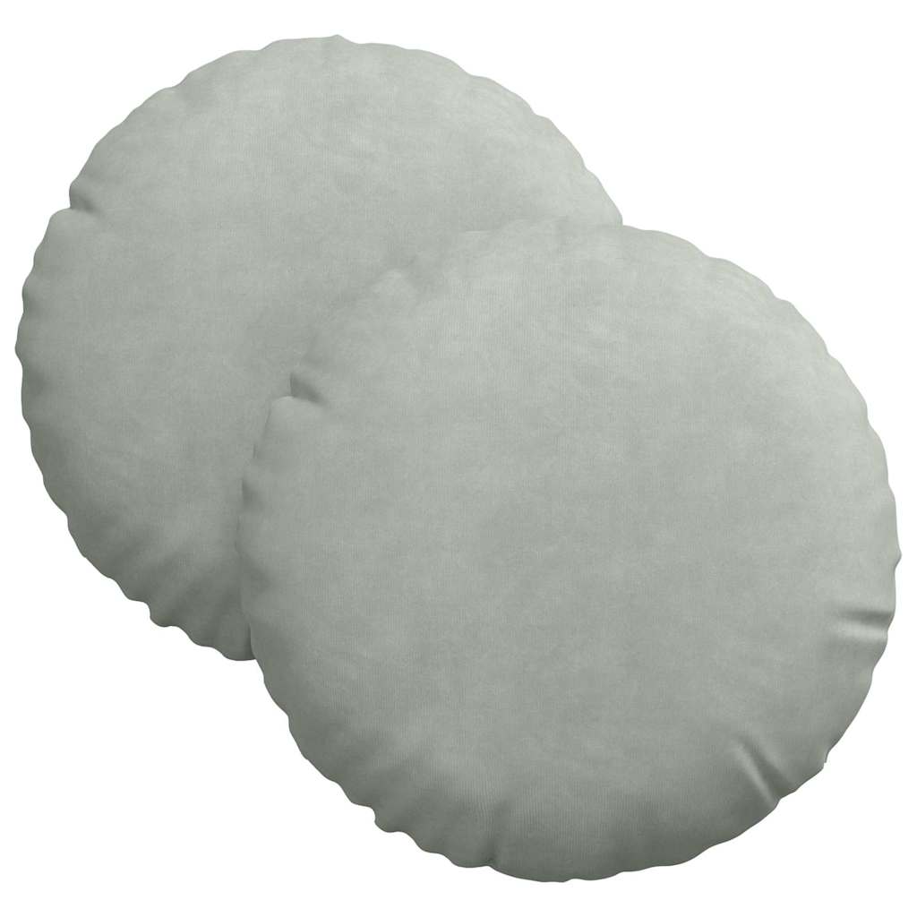 Vidaxl zitkussens 2 stuks lichtgrijs ø 40 x 13 cm fluweel