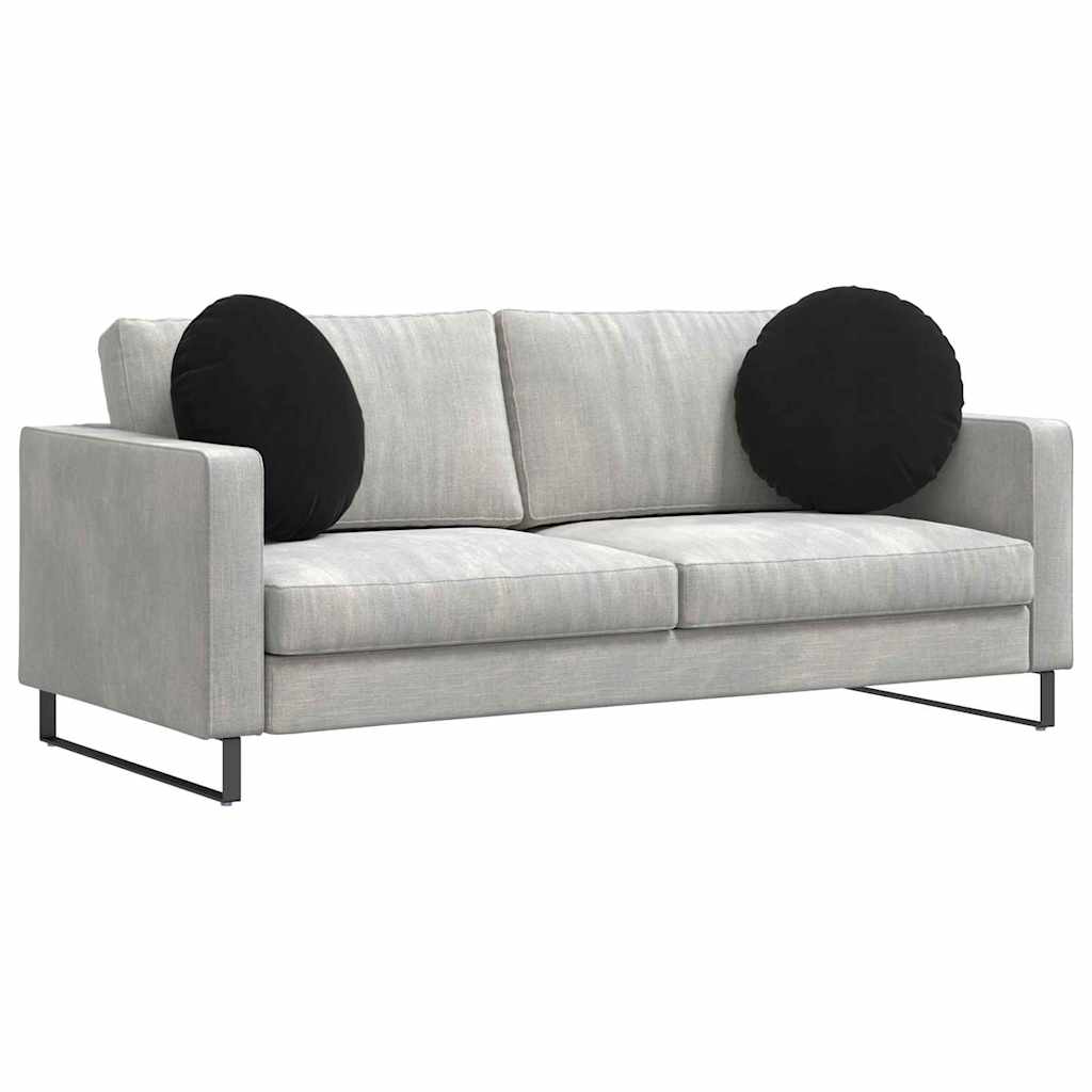 Vidaxl zitkussens 2 stuks zwart ø 40 x 13 cm fluweel