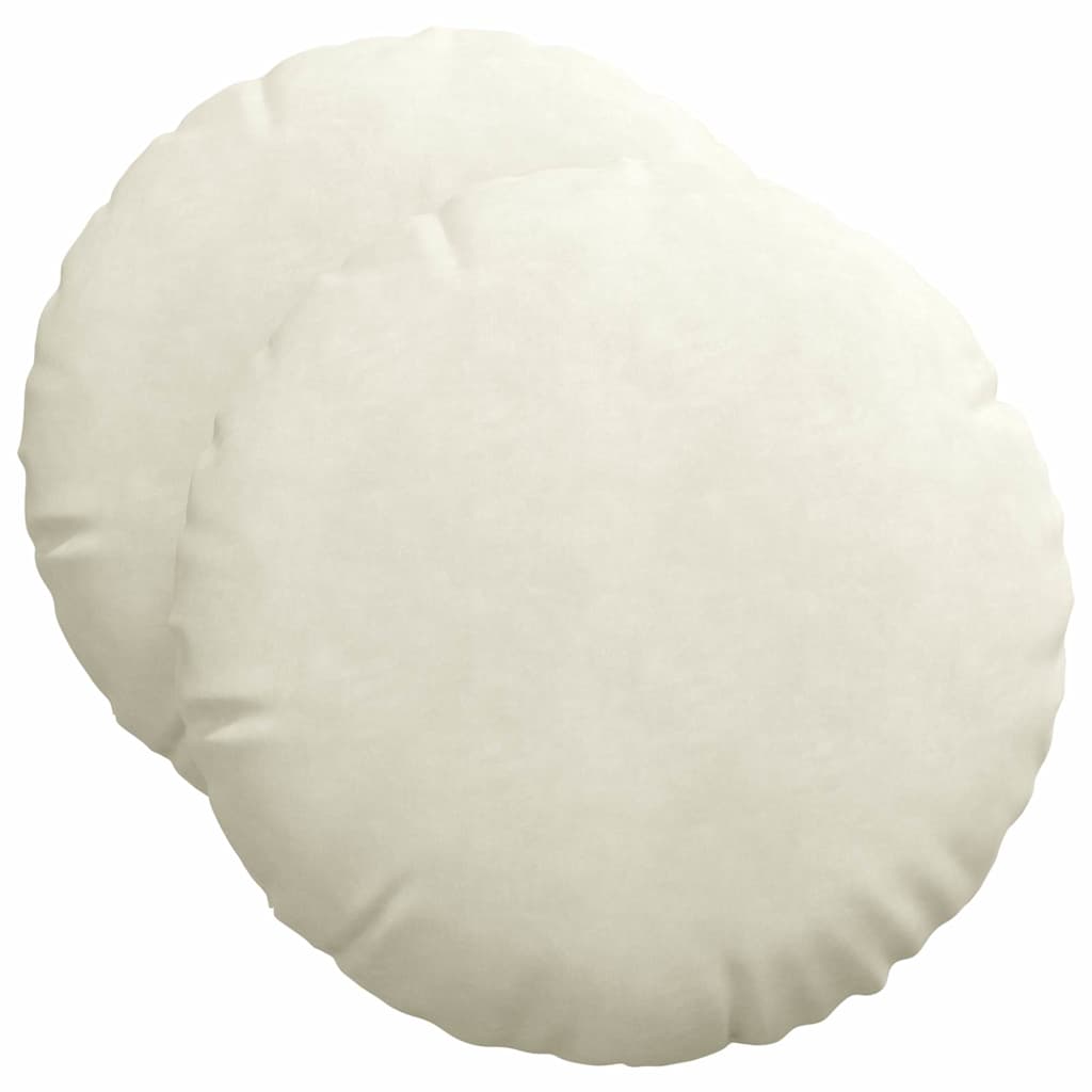 Vidaxl zitkussens 2 stuks crème ø 40 x 13 cm fluweel