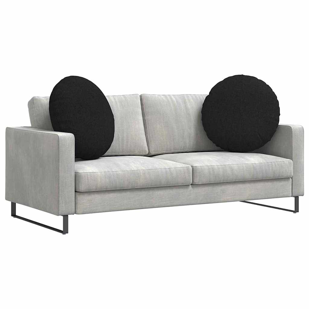 Vidaxl zitkussens 2 pcs zwart ø60 x 21 cm stof