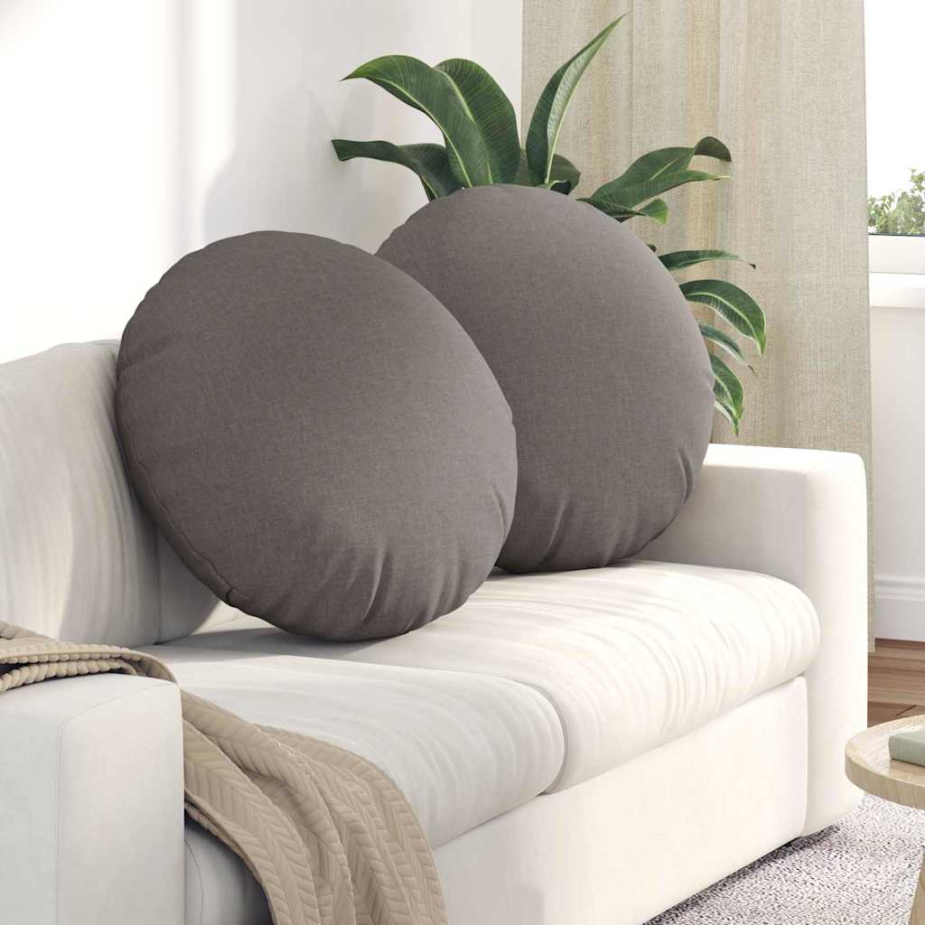 Vidaxl zitkussens 2 pcs taupe ø80 x 29 cm stof