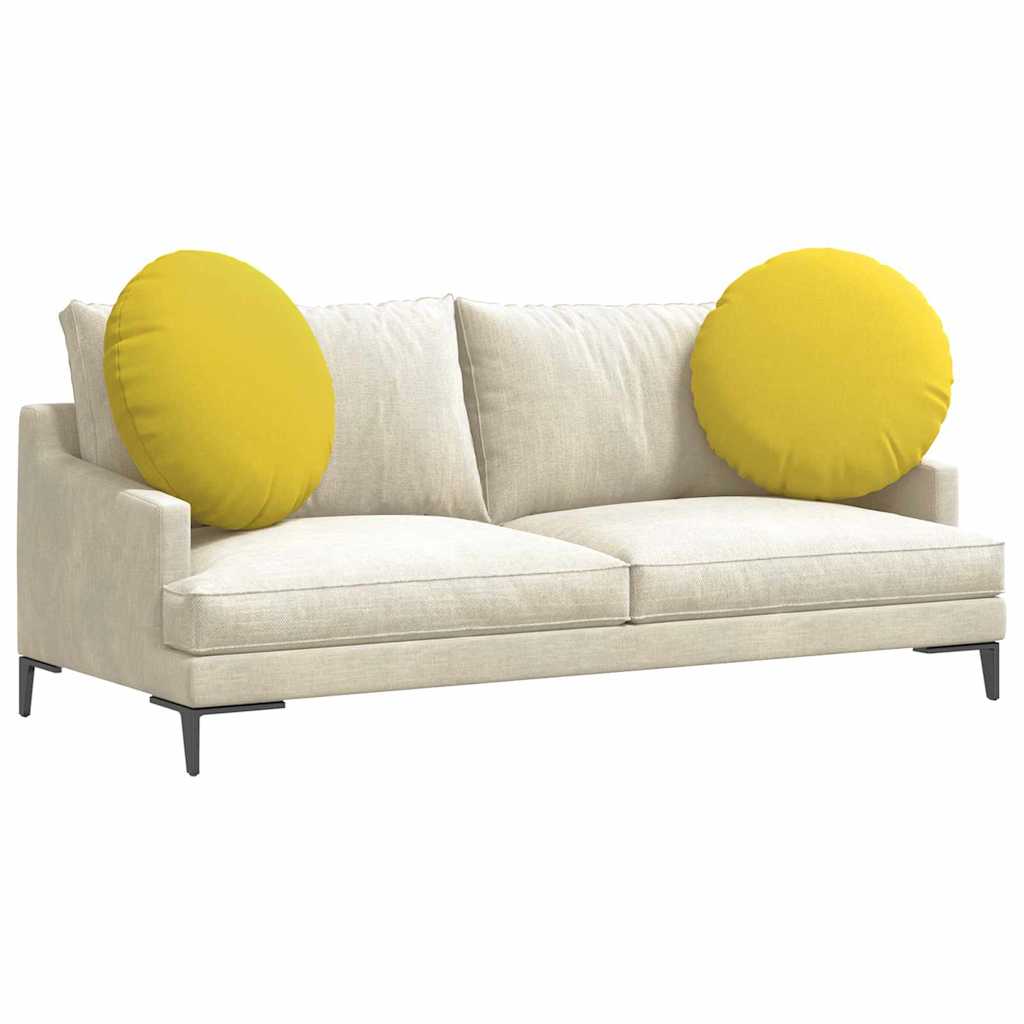 Vidaxl zitkussens 2 pcs lichtgeel ø80 x 29 cm stof