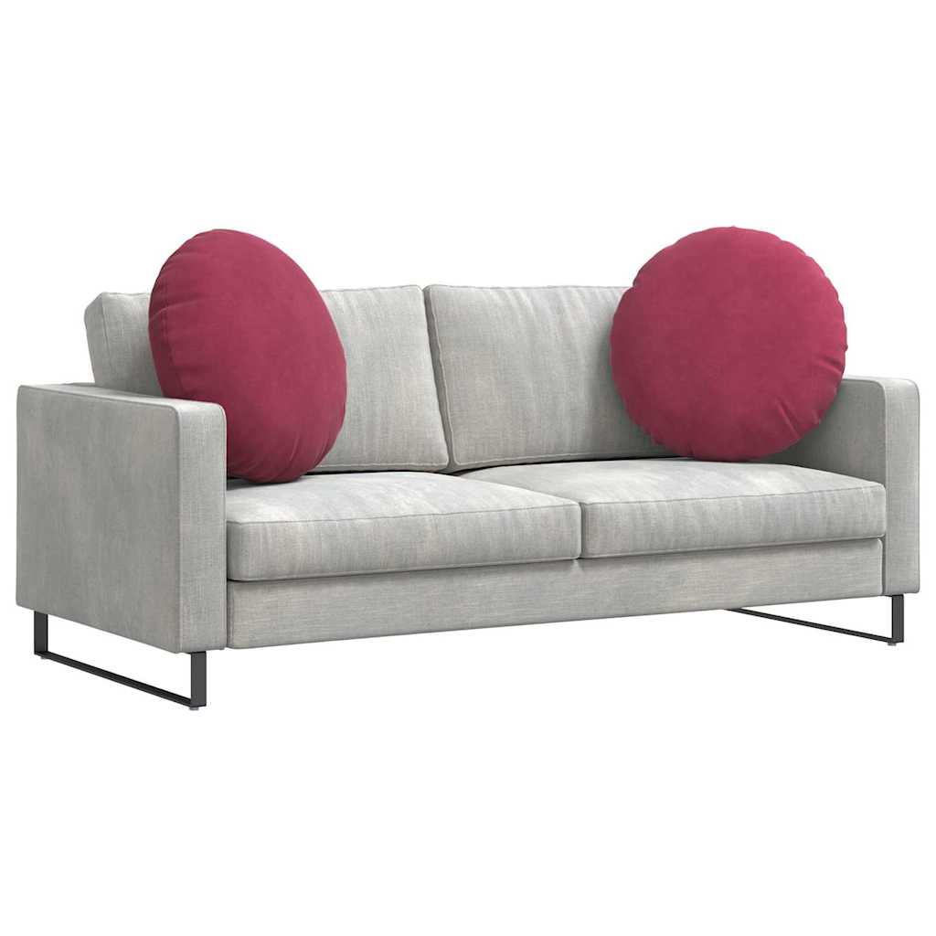 Vidaxl zitkussens 2 pcs wijnrood ø 80 x 29 cm fluweel