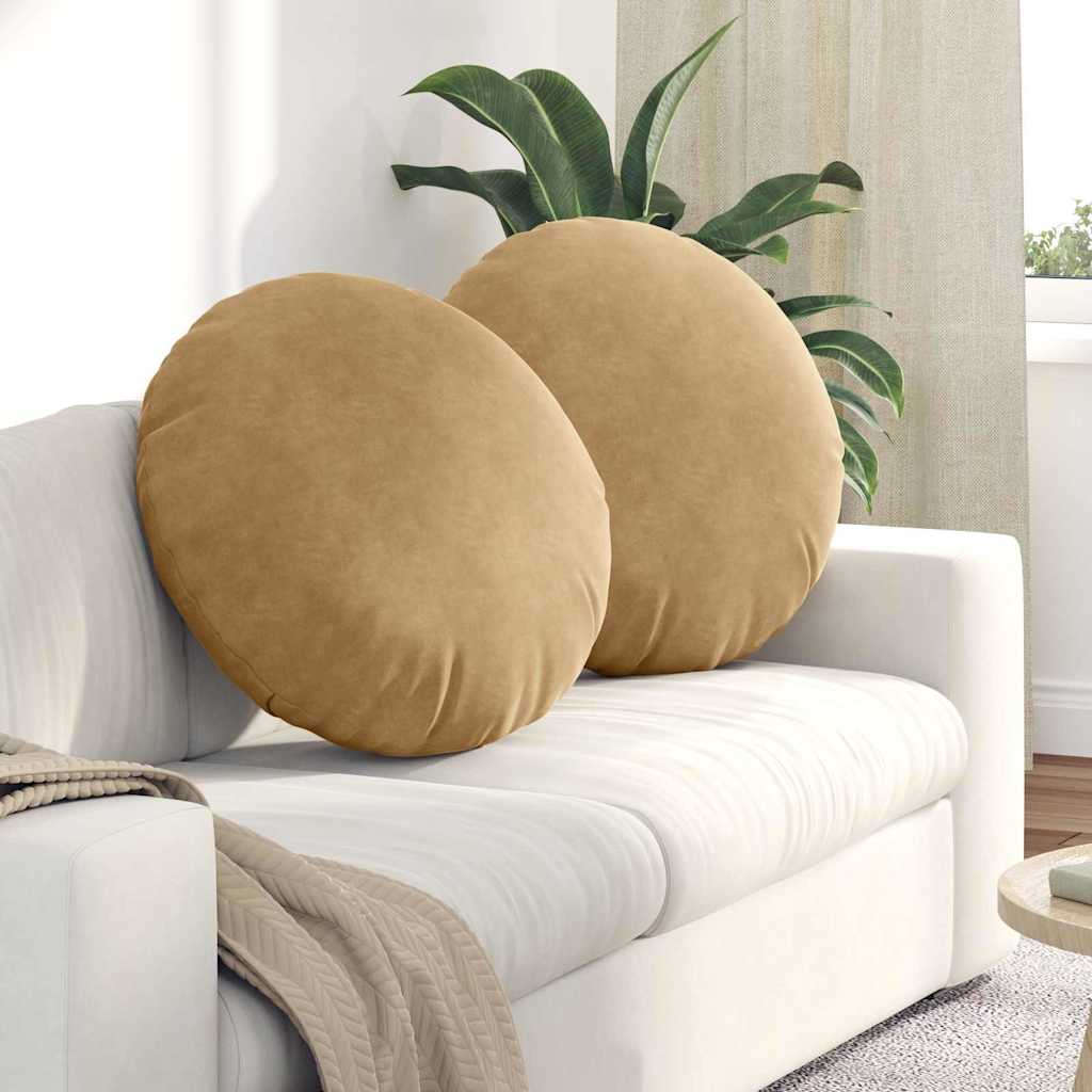 Vidaxl zitkussens 2 pcs bruin ø 80 x 29 cm fluweel