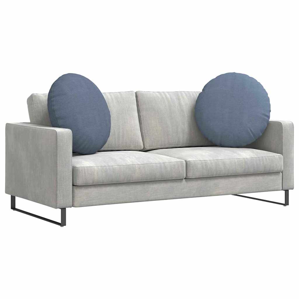 Vidaxl zitkussens 2 pcs blauw ø 80 cm katoen stof