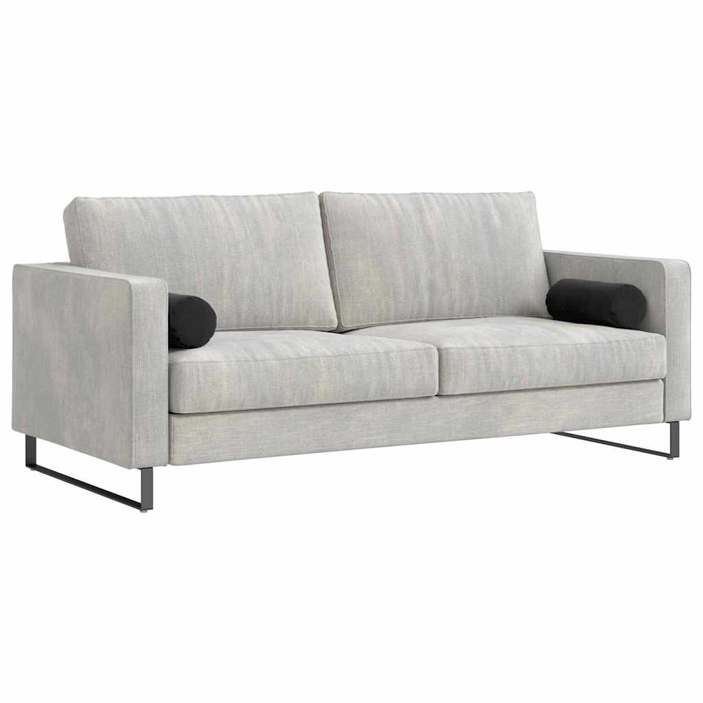 Vidaxl bolster kussens 2 stuks zwart ø 15 x 40 cm cordstof