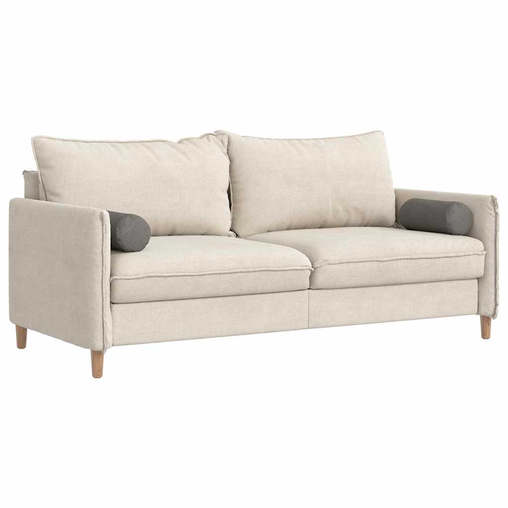 Vidaxl bolster kussens 2 pcs lichtgrijs ø 15 x 40 cm katoen stof