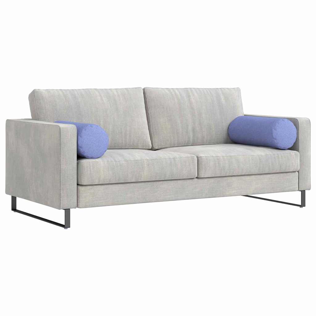 Vidaxl bolster kussens 2 stuks jeans blauw ø 25 x 70 cm stof