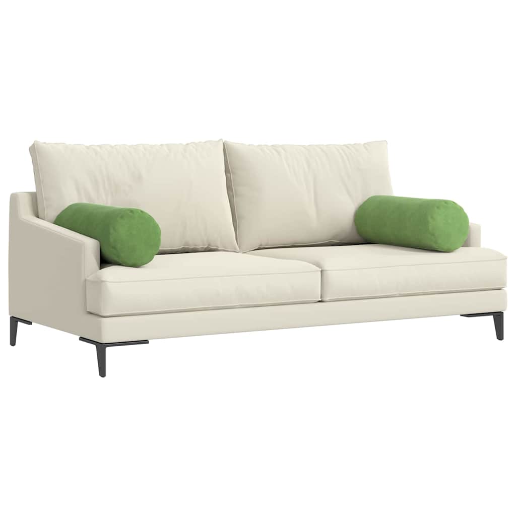 Vidaxl bolster kussens 2 stuks lichtgroen ø 25 x 70 cm cordstof