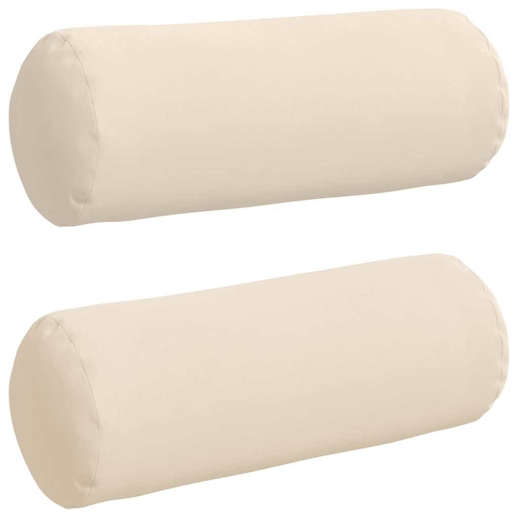 Vidaxl bolster kussens 2 stuks beige ø 25 x 70 cm microvezel stof