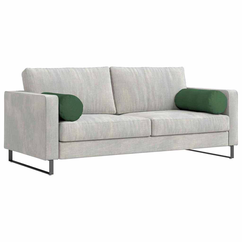 Vidaxl bolster kussens 2 stuks donkergroen ø 25 x 70 cm cordstof