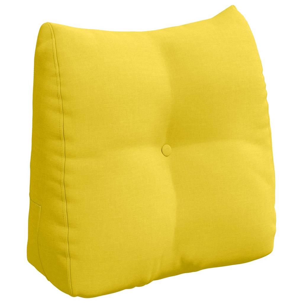 Vidaxl rugkussen lichtgeel 45 x 24 x 50 cm stof