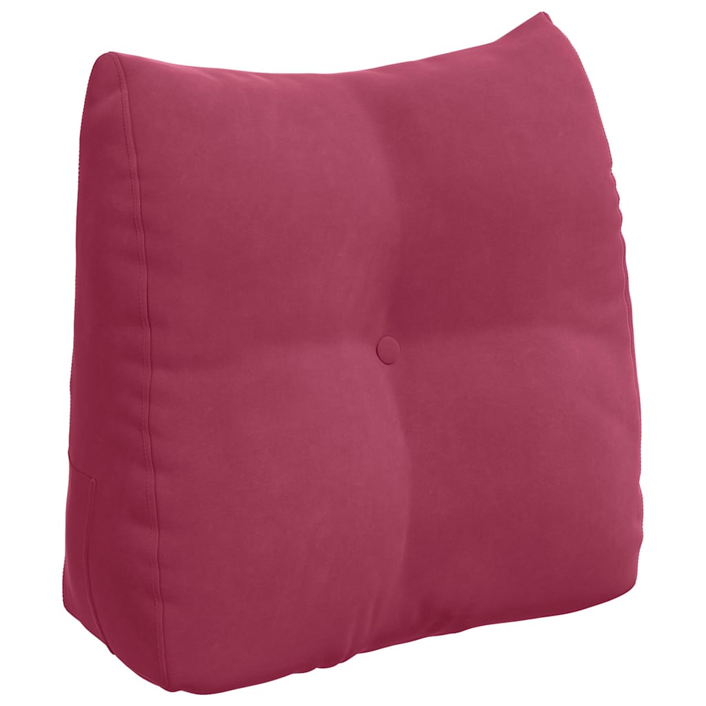 Vidaxl rugkussen wijnrood 45 x 24 x 50 cm fluweel