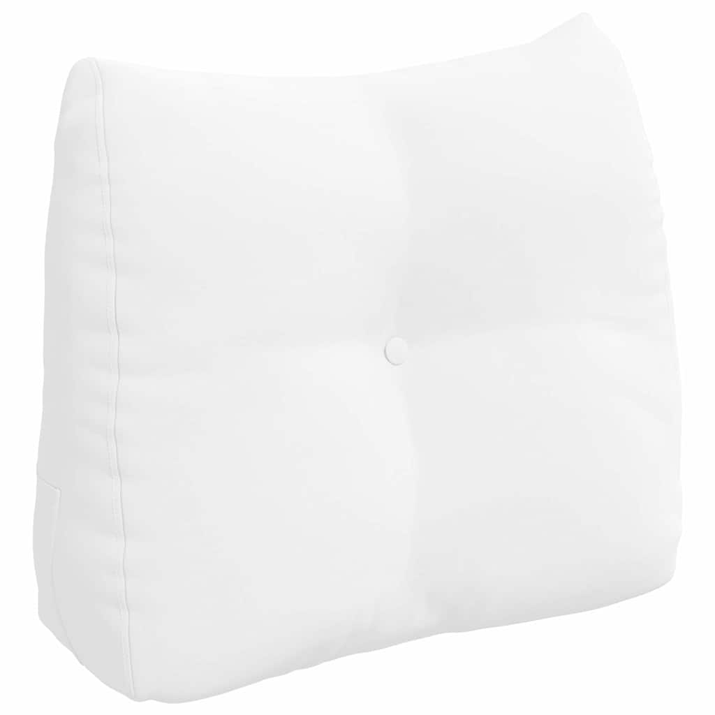 Vidaxl rugkussen wit 60 x 24 x 50 cm stof