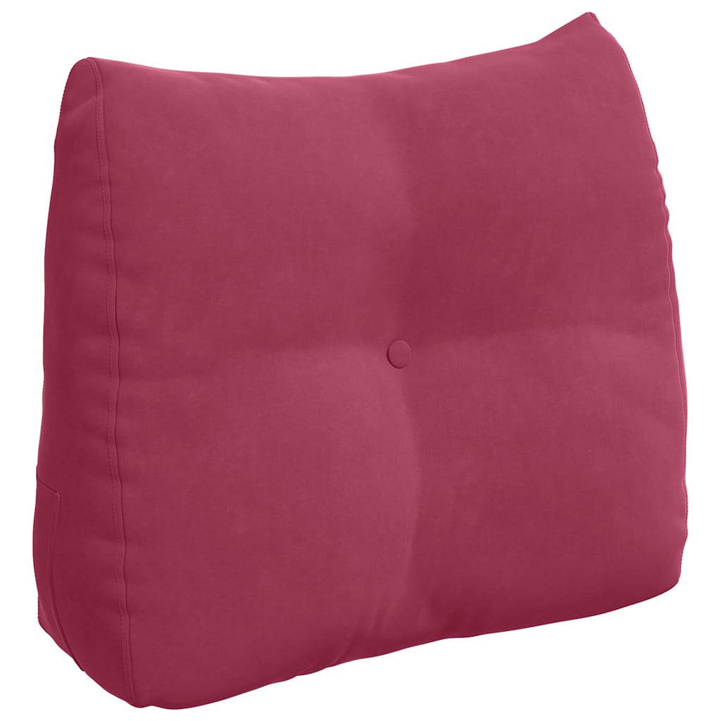 Vidaxl rugkussen wijnrood 60 x 24 x 50 cm fluweel
