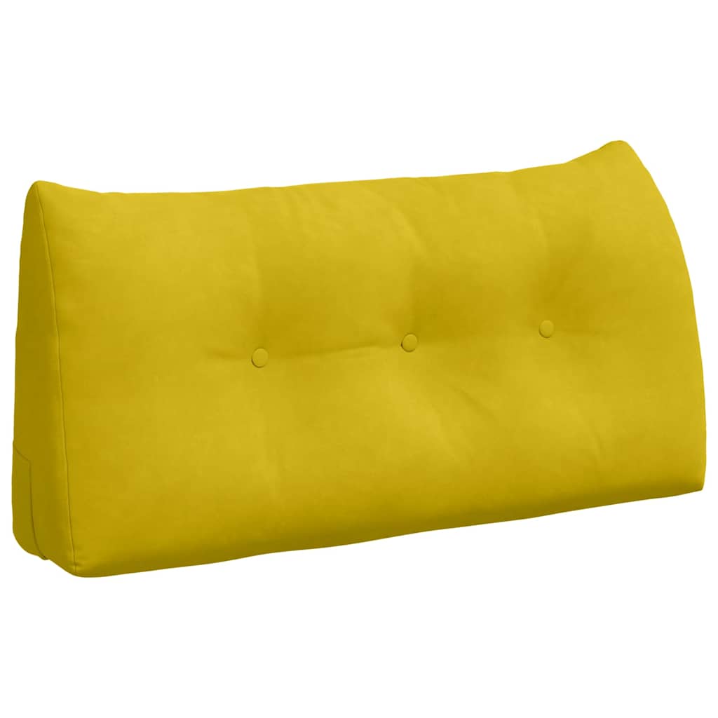 Vidaxl rugkussen geel 100 x 24 x 50 cm fluweel