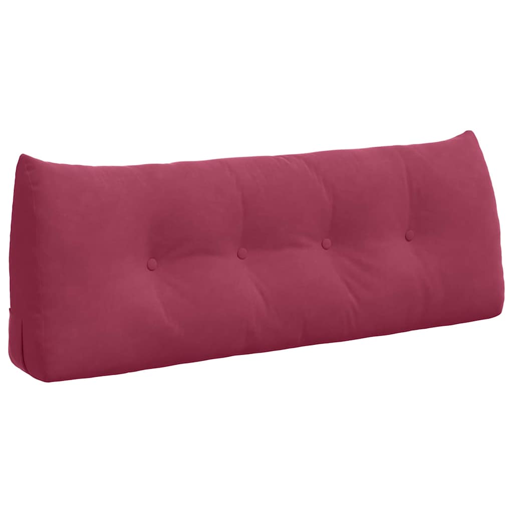 Vidaxl rugkussen wijnrood 120 x 24 x 50 cm fluweel