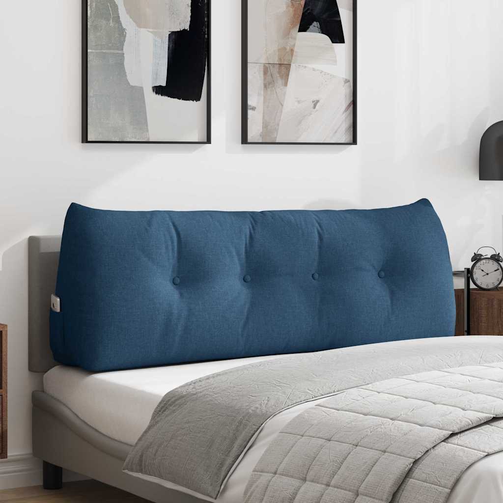 Vidaxl rugkussen blauw 140 x 24 x 50 cm stof