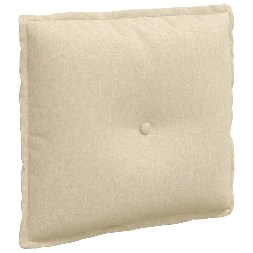 Vidaxl rugkussen crème 50 x 19 x 45 cm stof