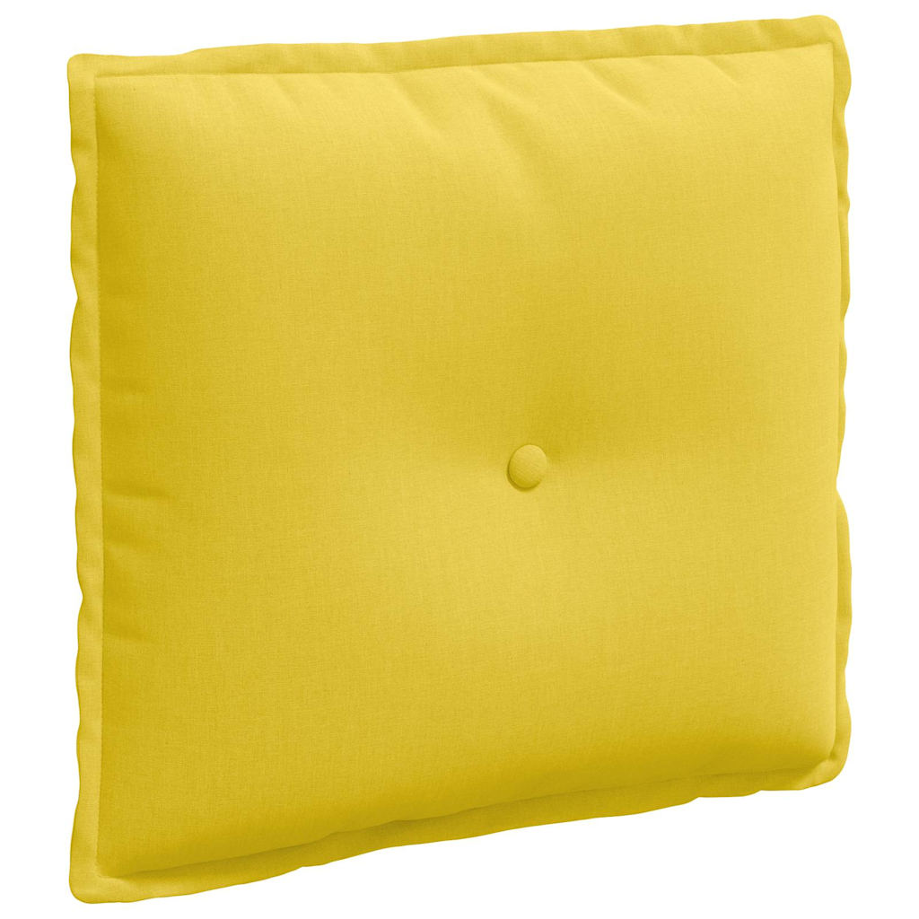Vidaxl rugkussen lichtgeel 50 x 19 x 45 cm stof