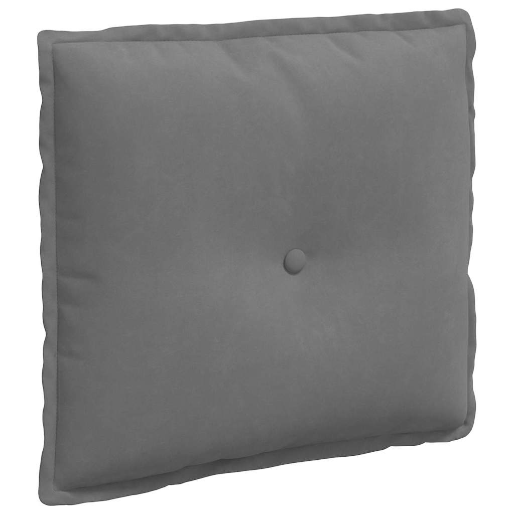 Vidaxl rugkussen donkergrijs 50 x 45 cm microvezel stof