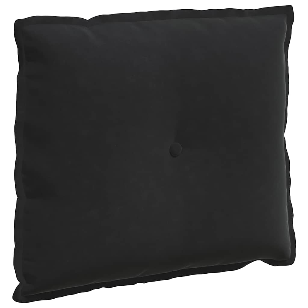 Vidaxl rugkussen zwart 60 x 50 cm cordstof