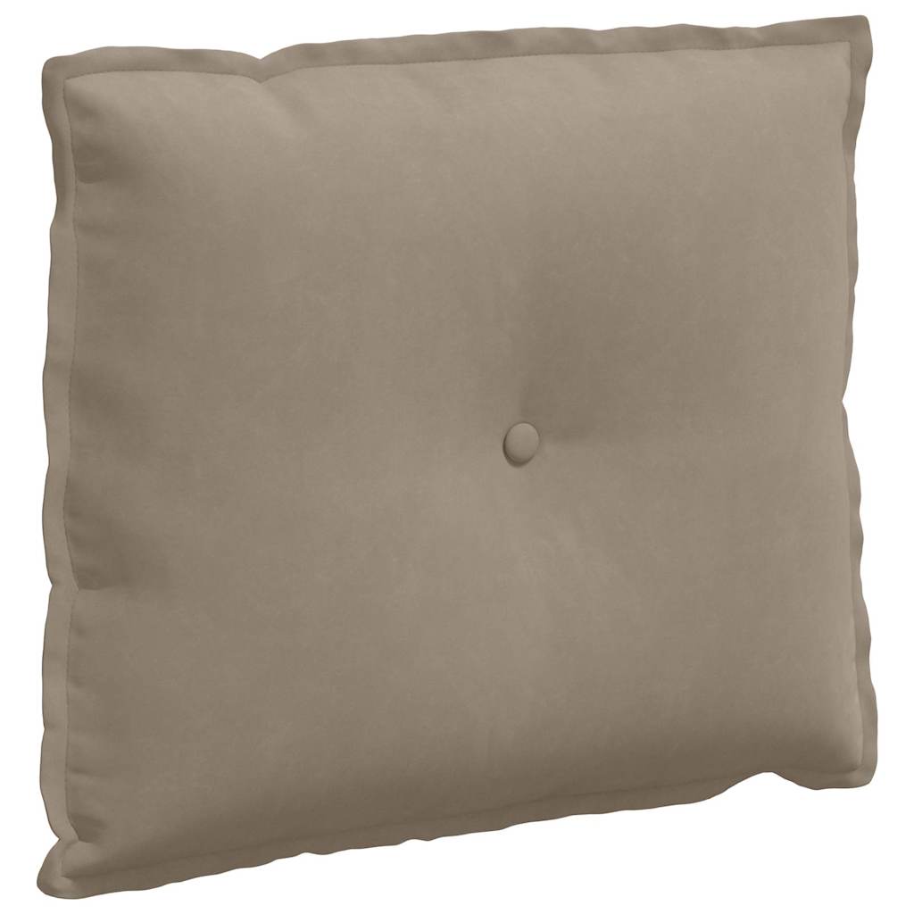 Vidaxl rugkussen taupe 60 x 50 cm microvezel stof