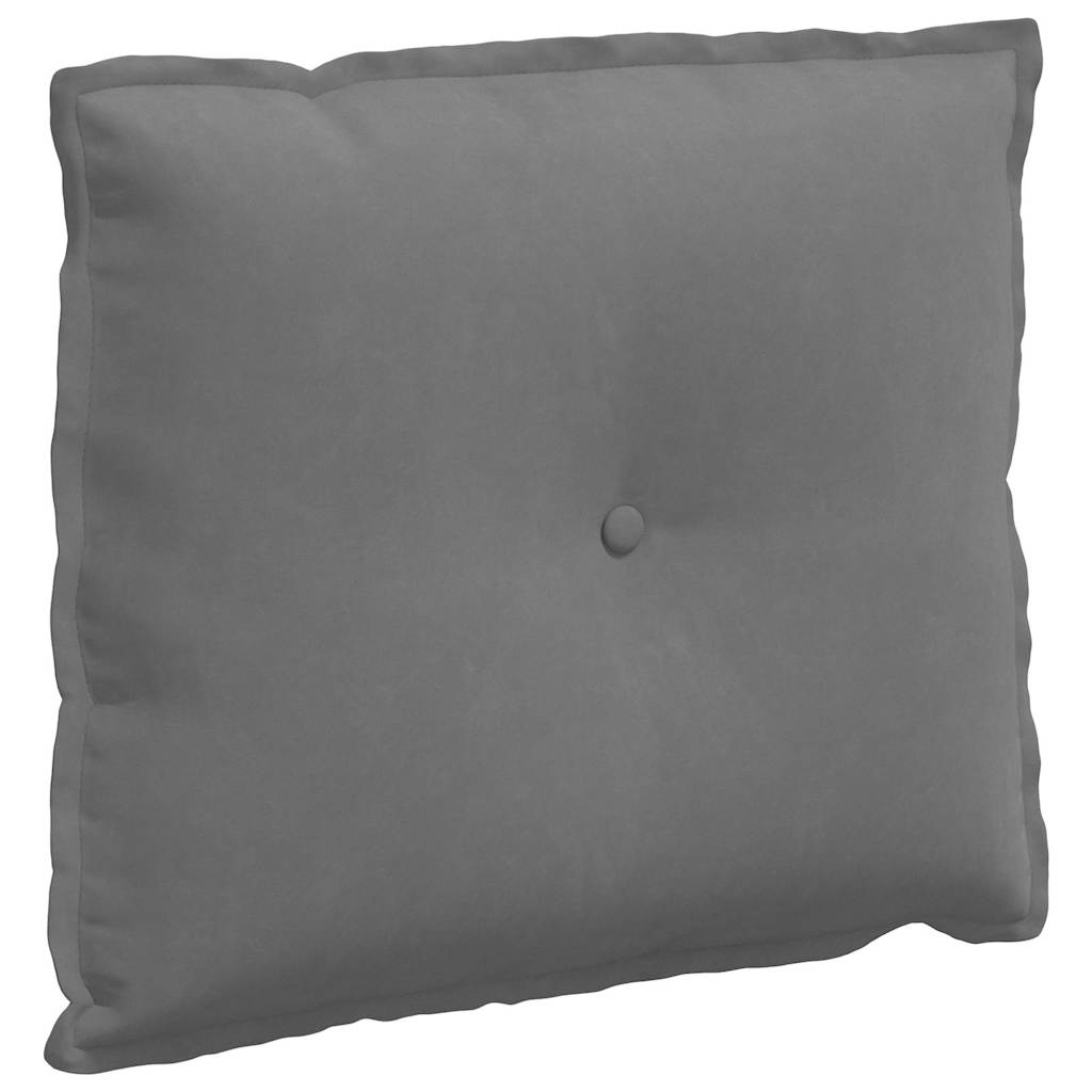 Vidaxl rugkussen donkergrijs 60 x 50 cm microvezel stof