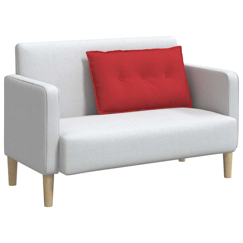 Vidaxl rugkussen rood 80 x 19 x 50 cm stof